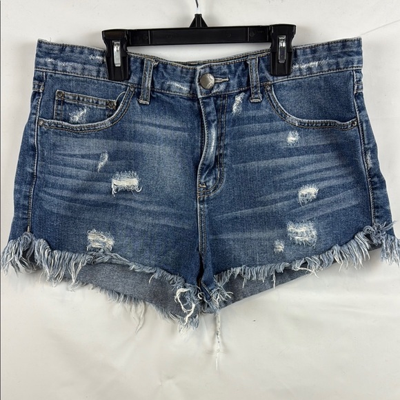 Free people Denim Distressed Women's Shorts Size 31 - Picture 1 of 9